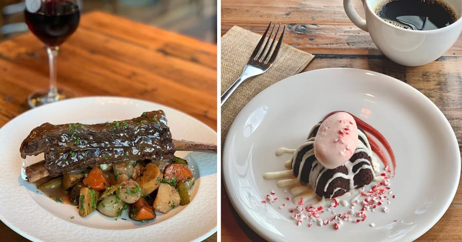 Savor tender braised short rib and veggies, then indulge in chocolate cake and ice cream at Disney Springs—Foodie News, Dec 2019.
