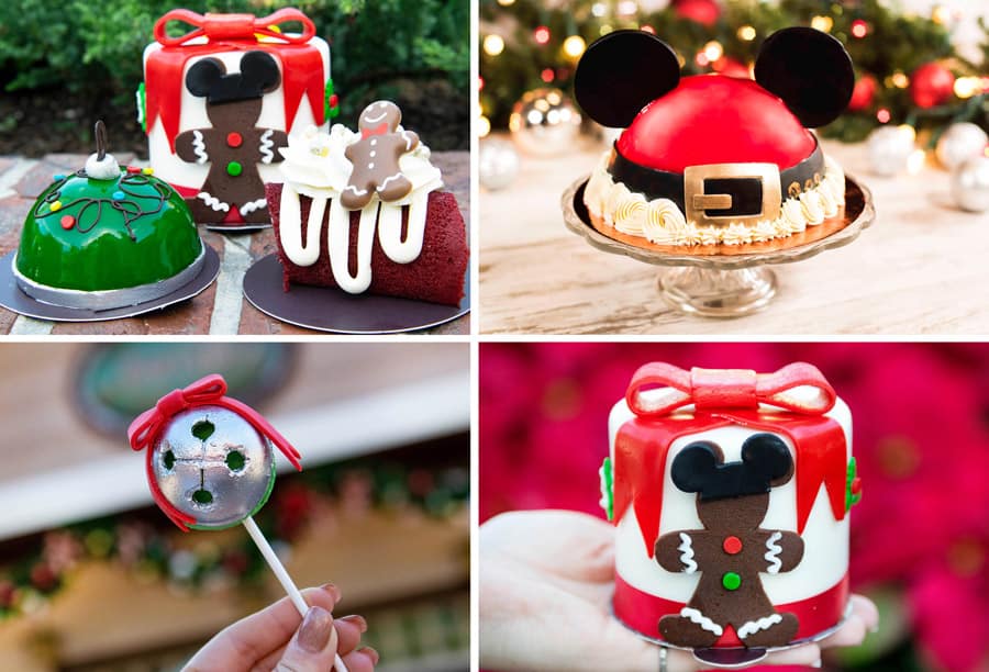 Disney Springs showcased Christmas and Mickey Mouse-themed cakes and cake pops in December 2019 for festive Disney foodies.