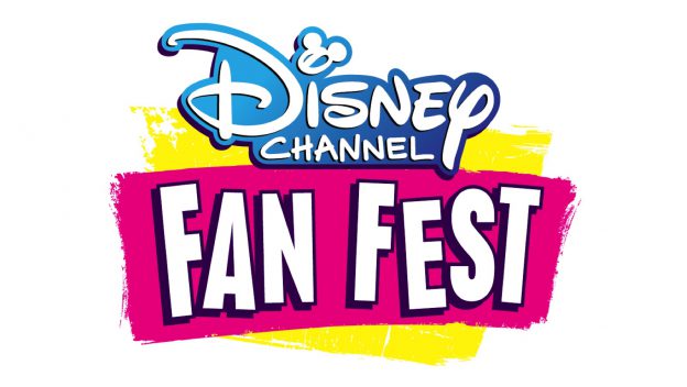Disney Channel Fan Fest logo pops with yellow, pink, and white, spotlighting Walt Disney World's magic for May 2020 fans.
