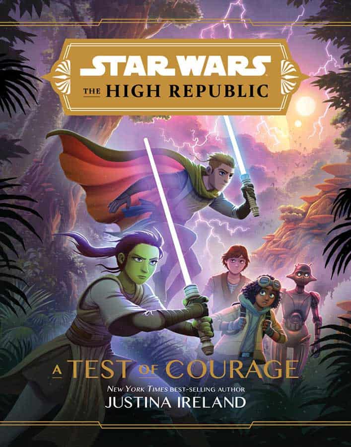 Star Wars: The High Republic" cover art displays four young Jedi with lightsabers posed heroically amid a lush, exotic jungle.