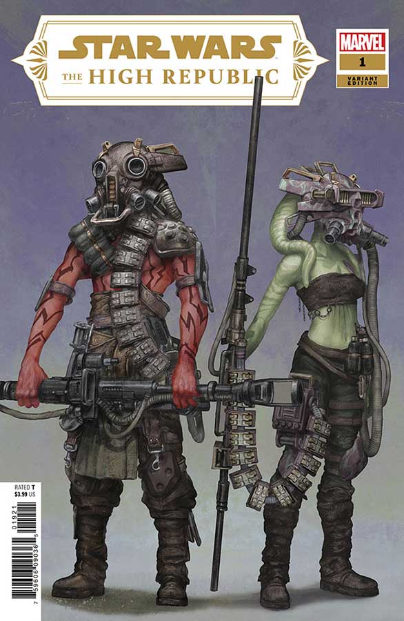 Star Wars armored icons strike dramatic poses on The High Republic comic cover, hyping fans for a thrilling Publishing Campaign event.