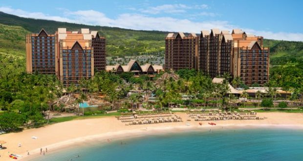 Aulani Resort is a Hawaiian escape with palm-lined beaches, pools, and family fun under a sunny sky—Disney magic by the sea.