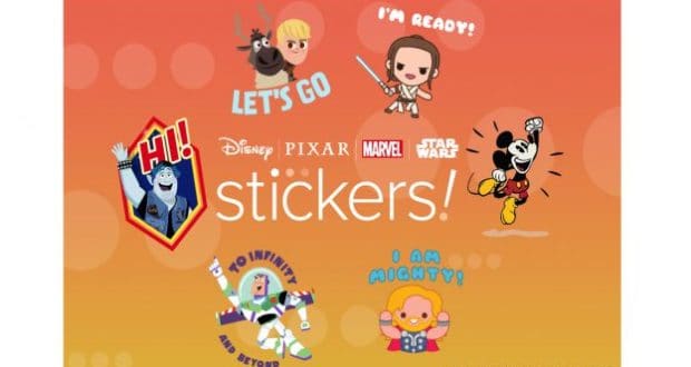 Vibrant Disney, Pixar, Marvel, and Star Wars character stickers with fun phrases—great for theme park fans to use or collect.
