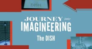 Journey into Imagineering: The DISH — Part 3" appears on a blue background with Disney-inspired red and white graphics, inviting fans to keep exploring Walt Disney Imagineering’s Virtual Tour.