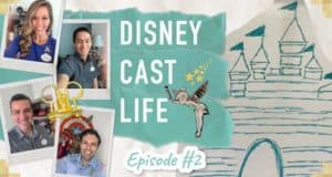 DisneyCastLife Episode #2 showcases beaming Cast Members, Disney Ambassadors, and a whimsical castle sketch with Tinker Bell.