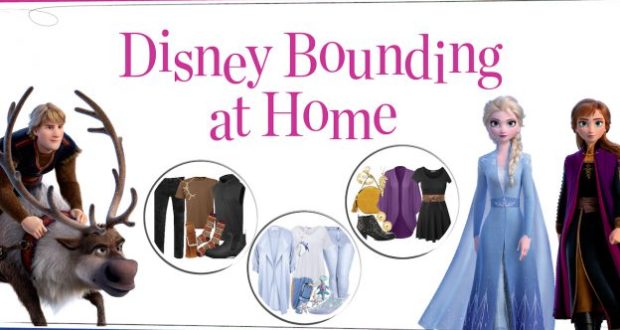 Kristoff, Sven, Elsa, and Anna channeling Frozen 2 style for Disney Bounding at Home, perfect for fans recreating park magic.