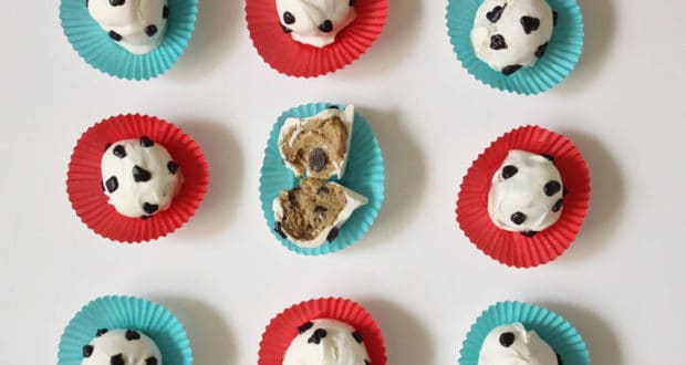Soccer ball treats in vibrant wrappers, one revealing cookie dough, inspired by 101 Dalmatians for Disney Parks fans.