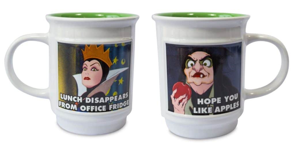 Bring a dash of Disney Villain mischief to your break with Meme Collection mugs, featuring iconic villain art and playful phrases like "Lunch disappears from office fridge" and "Hope you like apples." Perfect for fans looking to add theme park humor to their coffee routine, these mugs are now available at shopDisney.