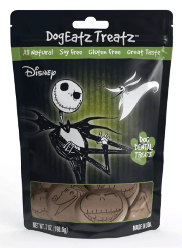 Exclusive Jack Skellington and Zero dog dental treats from Disney’s "The Nightmare Before Christmas" available at Target, perfect for spoiling your four-legged friend while celebrating Halloween Town characters beloved at Disney Parks.