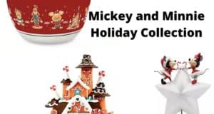 Step into Disney magic with the Holiday Collection, showcasing a Mickey and Minnie bowl, whimsical gingerbread house, and enchanting tree topper—exclusively at ShopDisney—all set against a crisp white backdrop, evoking the festive spirit of the parks.