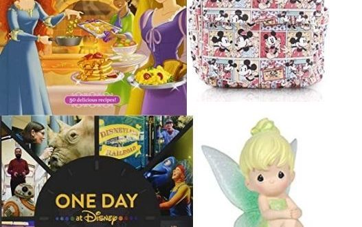 Experience must-have Disney gear inspired by the magic of the parks: a mouthwatering Disney Parks cookbook, a playful Mickey Mouse backpack reminiscent of Main Street style, an exclusive behind-the-scenes documentary DVD revealing theme park secrets, and a sparkling Tinkerbell figurine straight out of Fantasyland. Ideal for Disney enthusiasts and collectors—grab these iconic treasures on Amazon and bring home the enchantment of your favorite resorts!.