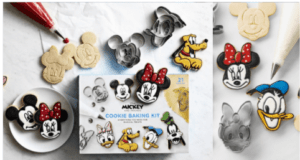 Bring the magic of Disney parks home with a Mickey Mouse-themed cookie baking kit, complete with character-shaped cutters and piping bags—perfect for creating and decorating whimsical Mickey Mouse cookies inspired by your favorite theme park treats.