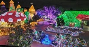 Experience the enchantment of Give Kids The World Village as dazzling holiday lights illuminate every building, tree, and bush in a festive nighttime spectacle—immerse yourself in the Night of a Million Lights Live Stream and enjoy all the magic from home.