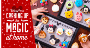 Trays of Disney character cookies being decorated by guests at a lively table, infused with that unmistakable park magic—inviting fans to join the National Cookie Day celebration and share in sweet DisneyMagicMoments like those found throughout Disneyland and Walt Disney World.