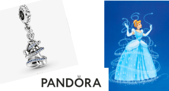Step into the magic of Disney Parks and commemorate Cinderella’s 70th Anniversary with a dazzling Pandora charm that showcases her legendary ballgown. The charm takes center stage above the Pandora logo, while an illustrated Cinderella shimmers against an enchanting blue backdrop—capturing all the wonder of a night at the castle.