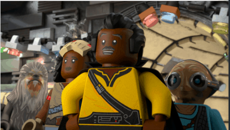Chewbacca and three other LEGO Star Wars characters gather inside a spaceship, ready for an out-of-this-world adventure at LEGOLAND. Fans of the Holiday Special will love searching the interactive scene for hidden Easter Eggs sprinkled throughout this galactic attraction.