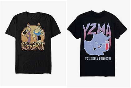Spot two standout black tees from the latest Disney collection at Hot Topic: one features Kronk pulling the lever with Yzma shouting "WRONG LEVER!"—a hilarious moment straight from The Emperor’s New Groove at Disney’s Hollywood Studios. The other displays Yzma in her mischievous cat form, declaring "Positively Poisonous." These park-worthy exclusives are packed with personality and perfect for fans looking to show off their love of classic Disney humor on their next trip to Magic Kingdom or while exploring EPCOT.