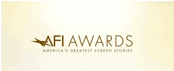 AFI Awards logo featuring the tagline "America's Greatest Screen Stories" on a bright backdrop, spotlighting top films and Disney+ hits honored for their outstanding storytelling—perfect for fans of cinematic magic and Disney entertainment experiences.