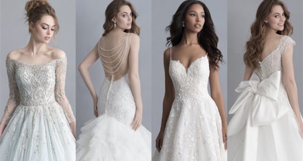 Four princesses dazzle onstage in shimmering white gowns adorned with lace and sparkling beading, each twirling to reveal show-stopping back details during the grand Wedding Dress Parade at Fantasy Kingdom’s Virtual Fashion Extravaganza.