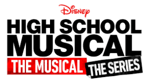 The High School Musical: The Musical – The Series Season 2 logo dazzles Disney fans with its bold black and red lettering on a crisp white background, capturing the energy of a stage show marquee at Disney Parks and building excitement for its upcoming premiere on Disney+.