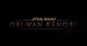 The Star Wars: Obi-Wan Kenobi title logo shines in gold lettering against a dramatic black background, evoking the excitement and adventure of encountering Ewan McGregor’s legendary Jedi story brought to life for fans at Star Wars-themed attractions.
