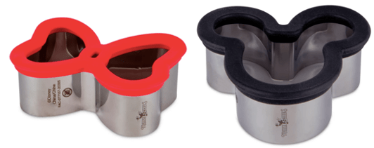 Start your day with Disney flair using these two metal pancake molds—one shaped like a red butterfly and the other featuring Mickey Mouse’s iconic silhouette in black. Add magic to your breakfast just like you would at a Disney park, thanks to these playful shopDisney finds.