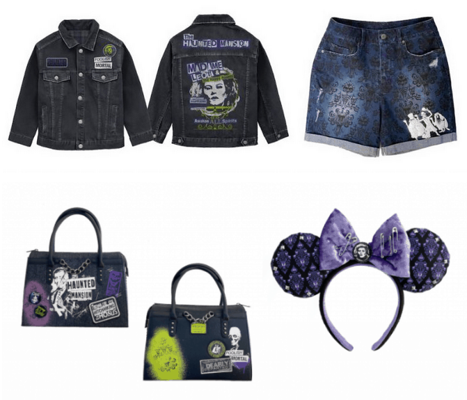 Step into Disney’s Shriek Peek to explore Haunted Mansion-inspired apparel and accessories—think chilling jackets, playful shorts, stylish bags, and a must-have Minnie Mouse ear headband. Perfect for Disney Parks fans and thrill-seekers looking to add a spooky twist to their wardrobe!.
