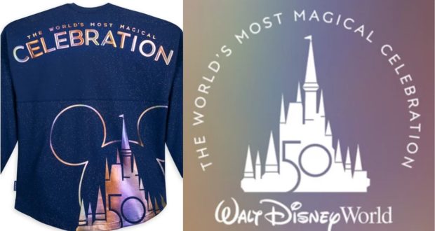 Celebrate Walt Disney World’s 50th Anniversary with this exclusive shirt, featuring the dazzling 50th celebration logo and iconic Cinderella Castle illuminated by fireworks. This official shopDisney merchandise captures the enchantment and excitement of The World’s Most Magical Celebration—an essential keepsake for true Disney Parks fans.