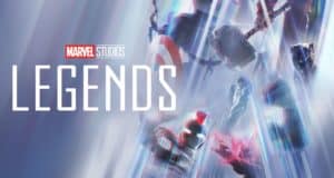 Marvel Studios Legends poster on display, spotlighting fan-favorite heroes like Captain America and Iron Man, with Thor’s hammer gleaming amidst the excitement—an ideal attraction for Avengers Campus visitors reliving beloved cinematic moments before the latest Legends Episode premieres on Disney+. Marvel fans will love spotting hidden references to the Ten Rings tucked throughout this spectacular homage.