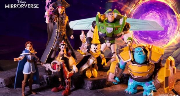 Step into the wonder of Disney Parks with this dazzling lineup of Disney Mirrorverse figures, including beloved icons like Belle, Jack Sparrow, Goofy, Mickey Mouse, Buzz Lightyear, and Sulley showcased before a radiant portal. A must-have for dedicated Disney fans and collectors, these intricately crafted figures capture the energy and excitement of your favorite characters as you’d experience them at Disneyland or Walt Disney World.