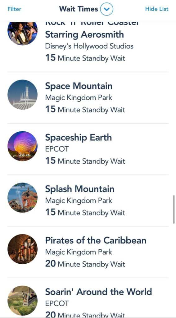 Start your Disney day with short waits—just 15-20 minutes for Space Mountain, Splash Mountain, Soarin’, and more. It’s the perfect time to hit these iconic attractions and make the most of the 50th Anniversary celebrations with minimal lines.