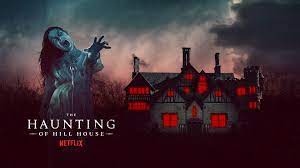 A ghostly figure beckons guests outside the eerie Hill House, its windows glowing red, enticing thrill-seekers to brave "The Haunting of Hill House" at Universal’s Halloween Horror Nights.
