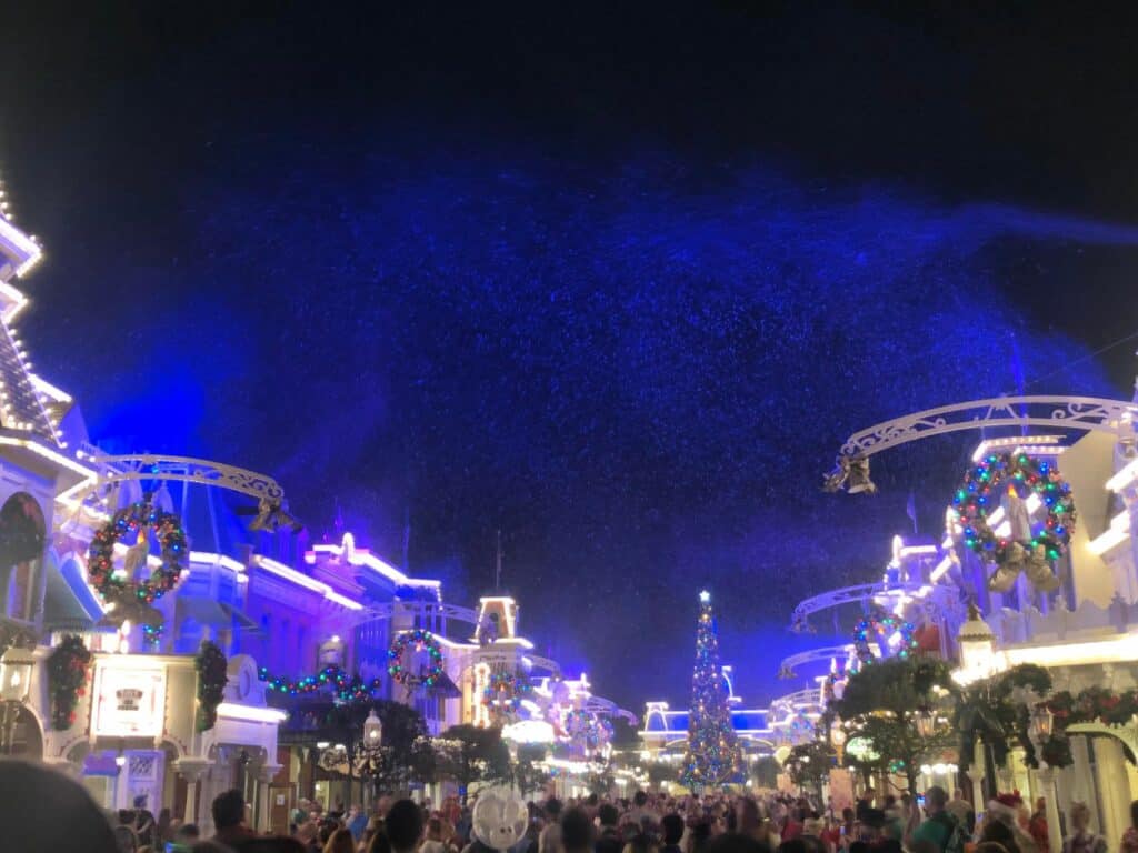 Step into Disney’s Very Merriest After Hours and immerse yourself in the dazzling nighttime holiday parade, where Main Street is aglow with festive lights, sparkling wreaths, and a spectacularly illuminated Christmas tree—creating magical memories perfect for Disney fans and theme park enthusiasts.