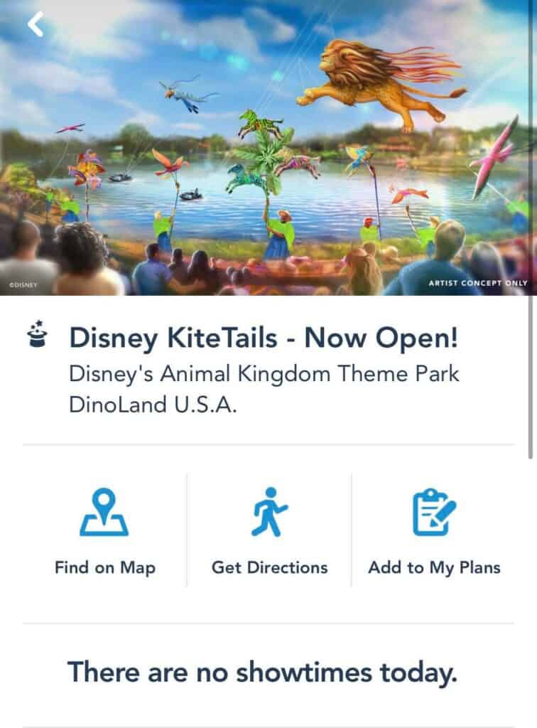 Animal-shaped kites soar above the shimmering lake at Disney’s Animal Kingdom during KiteTails, delighting guests with vibrant colors and lively motion—the audience enjoys the show, not realizing these dazzling performances ended after November 5th.