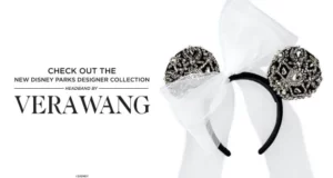 Step into the magic with a dazzling black headband, featuring sparkling jeweled Mickey ears and a statement white bow, straight from the exclusive Vera Wang Disney Parks Designer Collection—perfect for your next trip to Disney Parks.