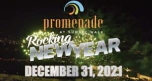 Ring in the New Year at Sunset Walk’s Rocking New Year celebration on December 31, 2021, featuring dazzling fireworks lighting up the night sky over the entertainment district.