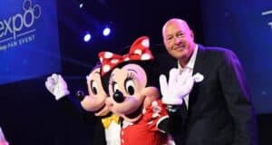 Bob Chapek with Mickey and Minnie