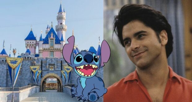 John Stamos dressed up as Stitch at Disney