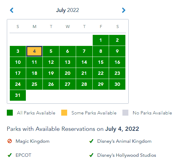 Magic Kingdom Capacity