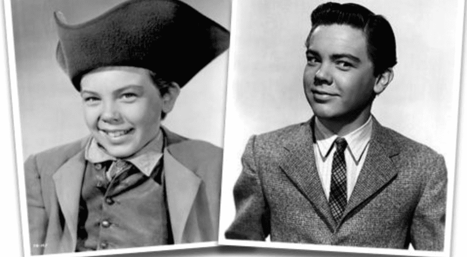 Classic black-and-white photos featuring a young boy in a tricorne hat beside a young man in a suit capture the enchanting spirit of Peter Pan and the playful energy of Chip and Dale Rescue Rangers, reminiscent of magical moments found at Disney Parks.
