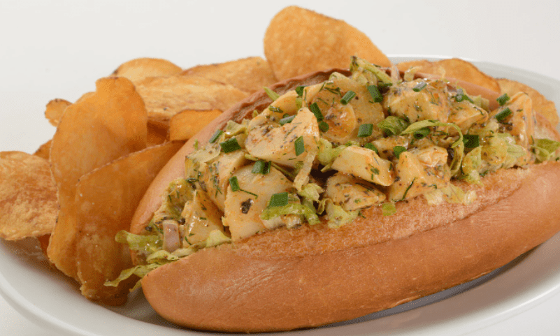 Plant-Based Lobster Roll from Rosie's All American Cafe