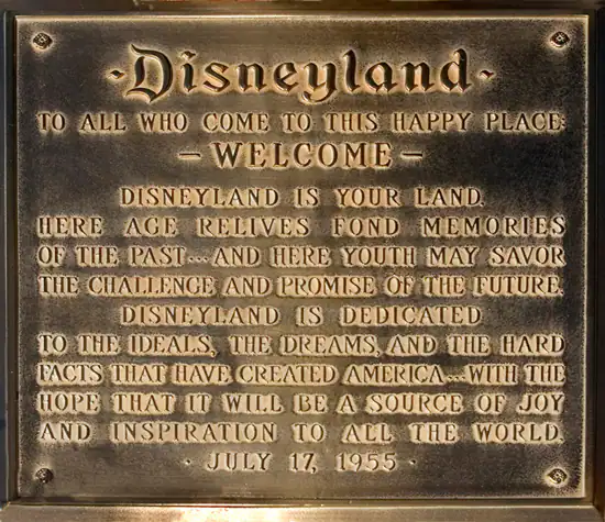Disneyland Speech