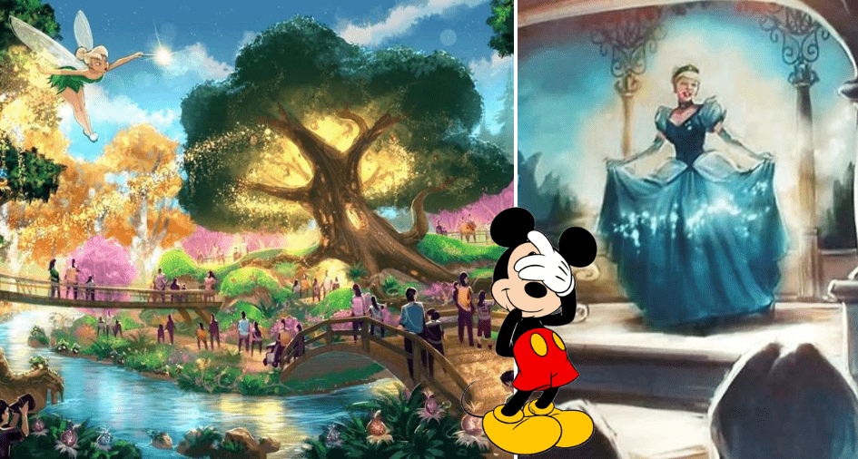 Tinker Bell soars above New Fantasyland, Mickey Mouse greets guests with a signature wave, and Cinderella elegantly descends the grand staircase.