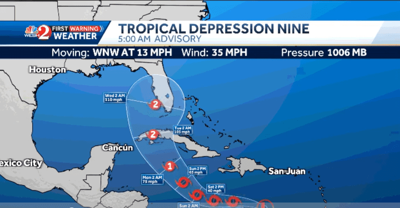 Tropical Depression Nine