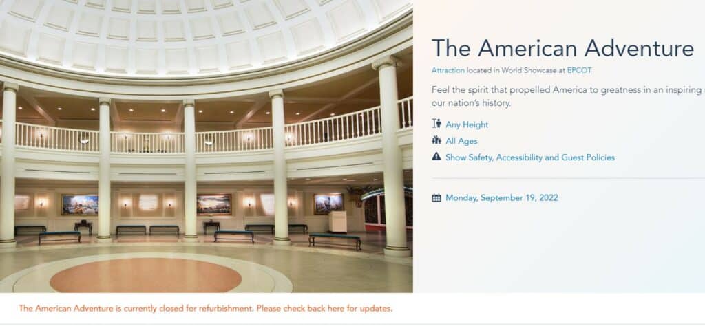 the-american-adventure-closure