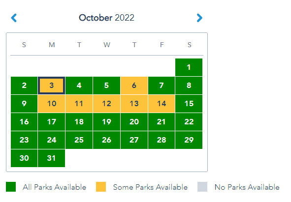 Park reservations