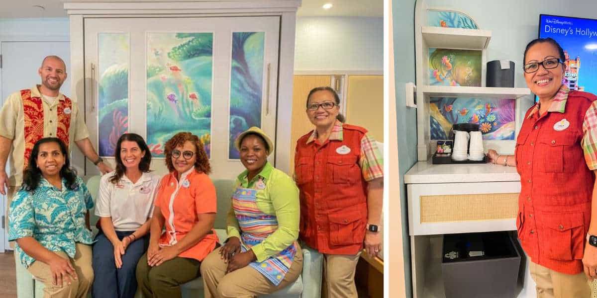 Housekeeping Cast at Disney's Caribbean Beach Resort Little Mermaid Rooms