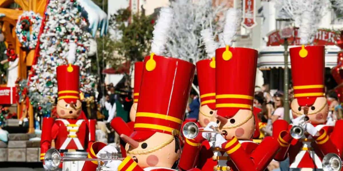 toy soldiers play trumpets in disneylands a christmas fantasy parade