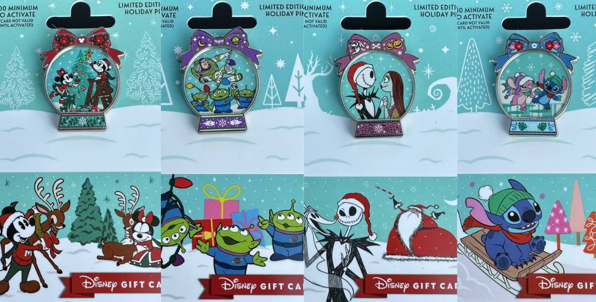 disney 2022 holiday pin gift cards
