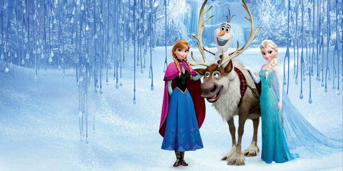 Frozen promotional image of anna elsa sven and olaf